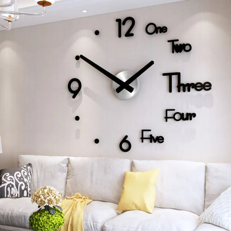 Acrylic Wall Clock with 12 inch Needles - 3D 508