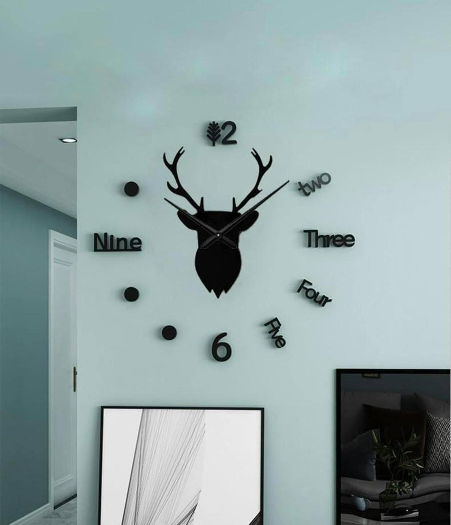 Deer Wall Clock Large - Hot Selling markhor - 3D 501