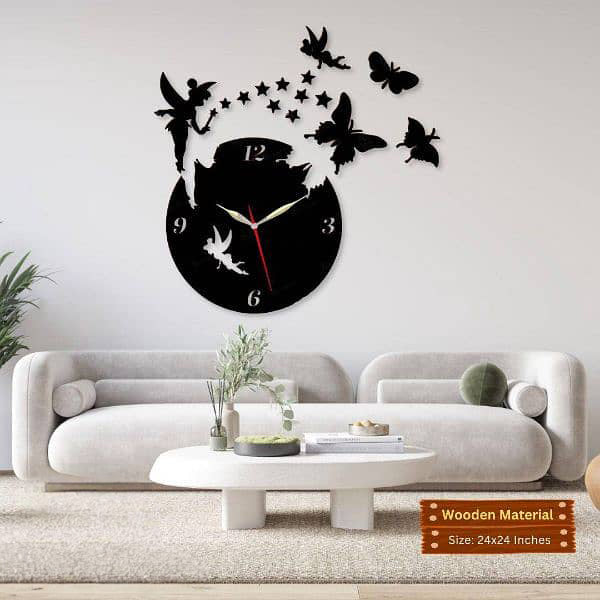 Fairy Wooden Wall Clock for home decoration - WC 115