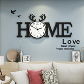 Home Wall Clock with Horns White Dial - WC 128