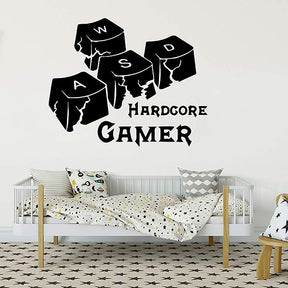 Hardcore Gamer Keyboard Keys Gamer for home and office decor - WA 814