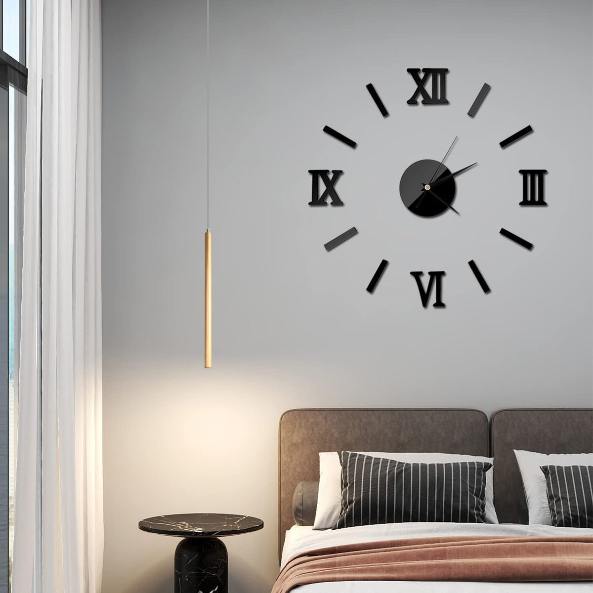 Roman Strips Wall clock for home and office - 3D 502