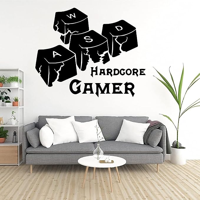 Hardcore Gamer Keyboard Keys Gamer for home and office decor - WA 814