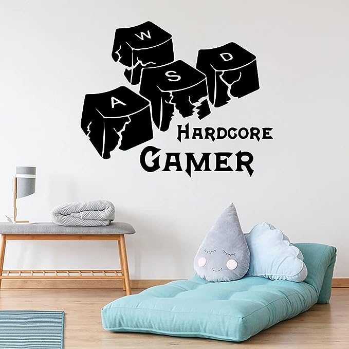 Hardcore Gamer Keyboard Keys Gamer for home and office decor - WA 814