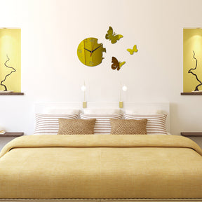 3d Acrylic butterfly wall clock for home decoration - PC 214