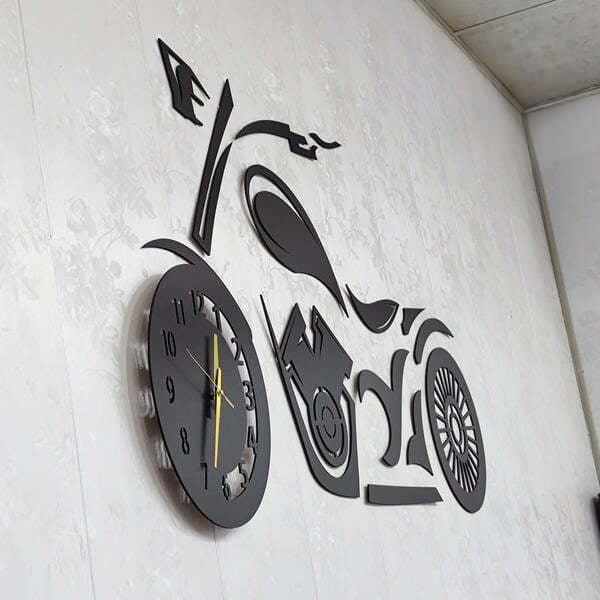 Motorbike Wooden THEME CLOCK For Home - WC 118