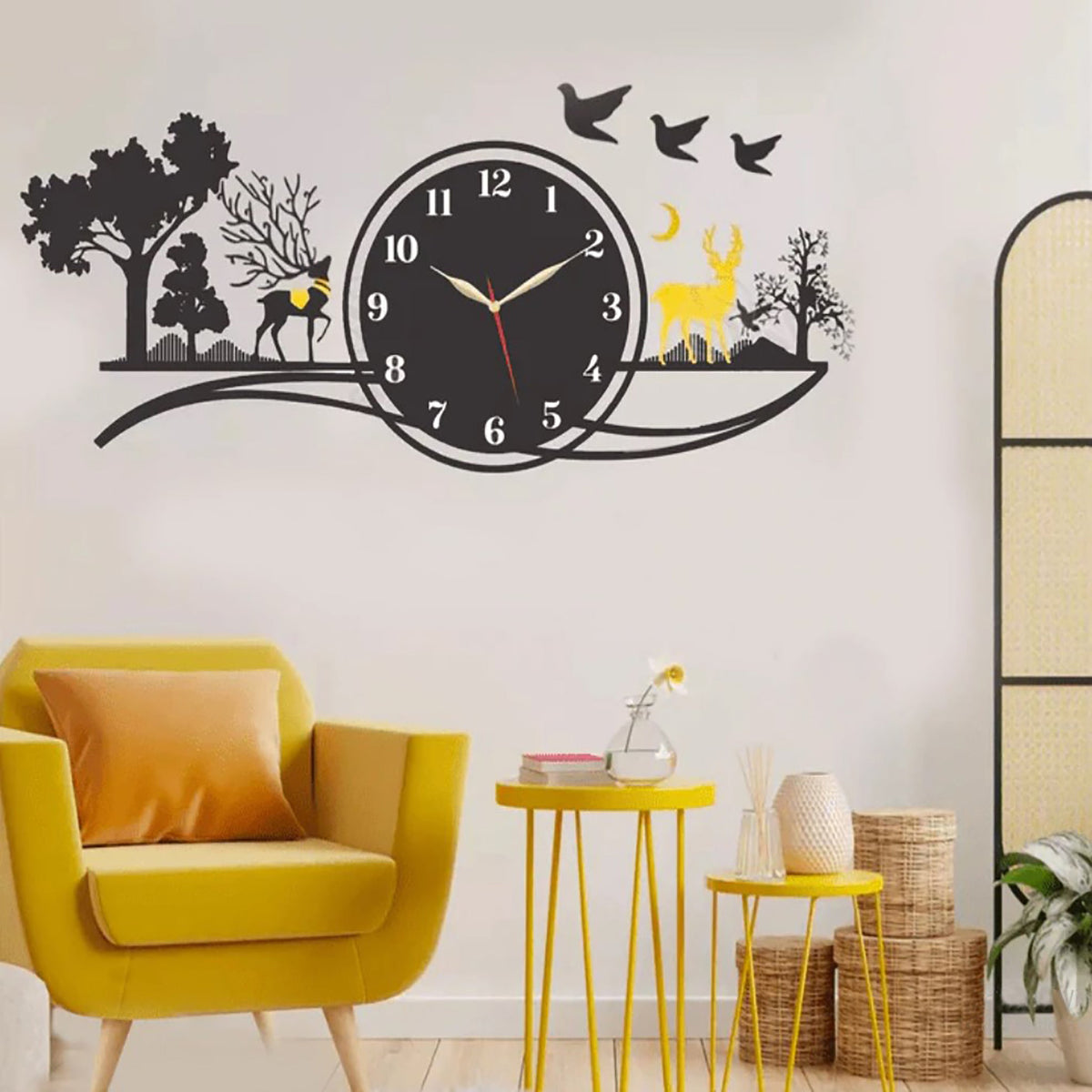 Nordic creative Deer Design Wall Clock for home and office Decoration - WC 113