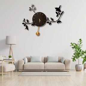 Birds on Branches Scenic Pendulum Clock - PD 606