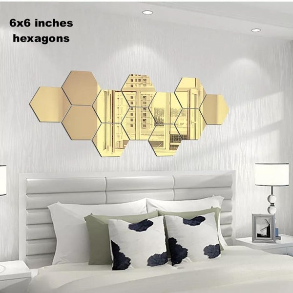 Acrylic Hexagon wall decor Mirror - WM 728