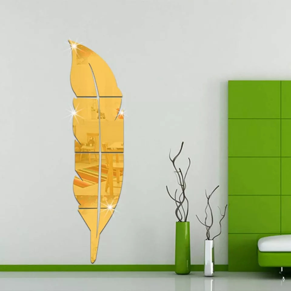 Acrylic Leaf Mirror For Wall Decor - WM 702