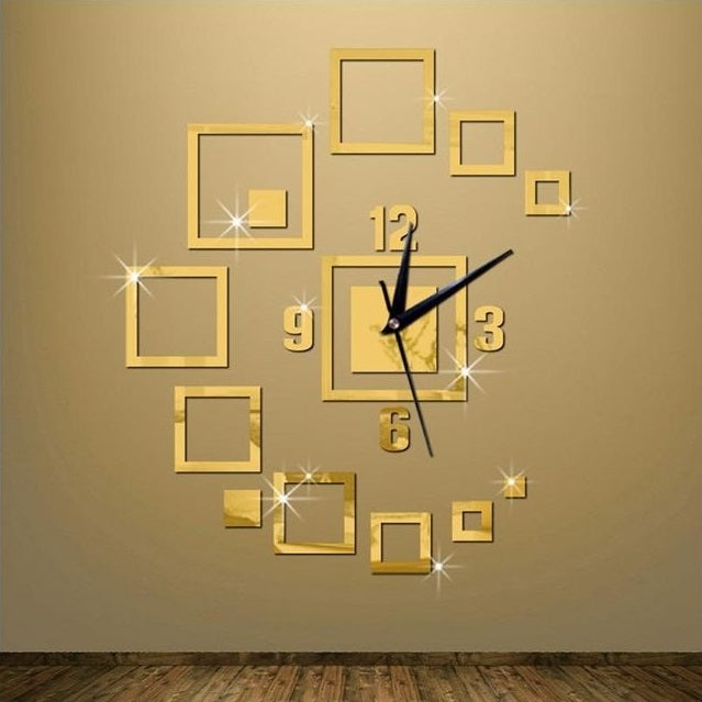 Square Boxes acrylic clock for home and office decoration - PC 213