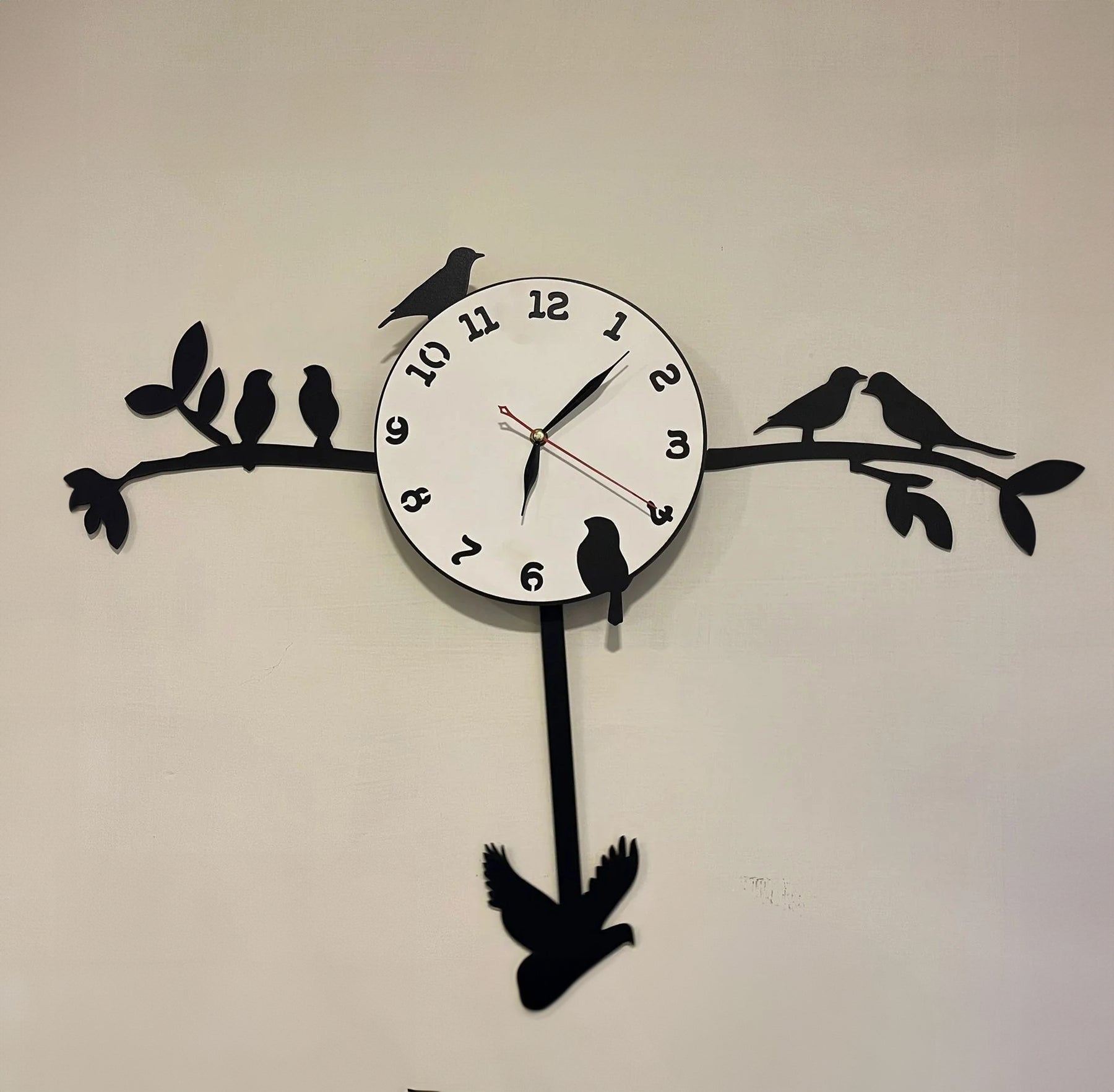 Birds Tree Pendulum clock in White Dial - PD 603