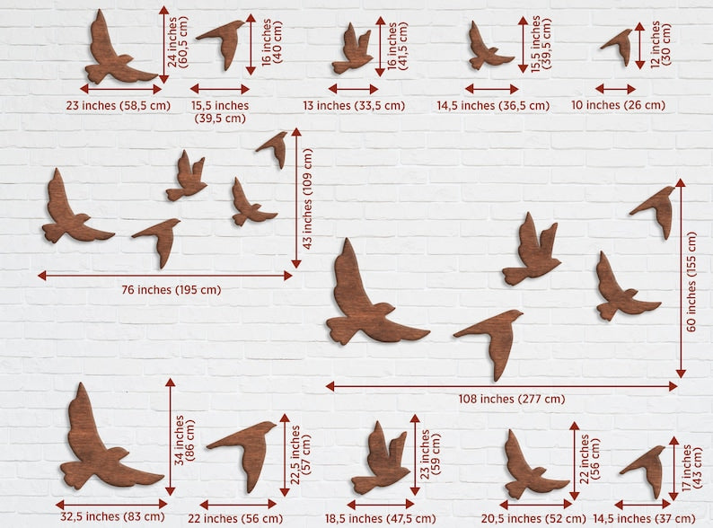 Flying Birds For Home Wall Decoration - WA 812