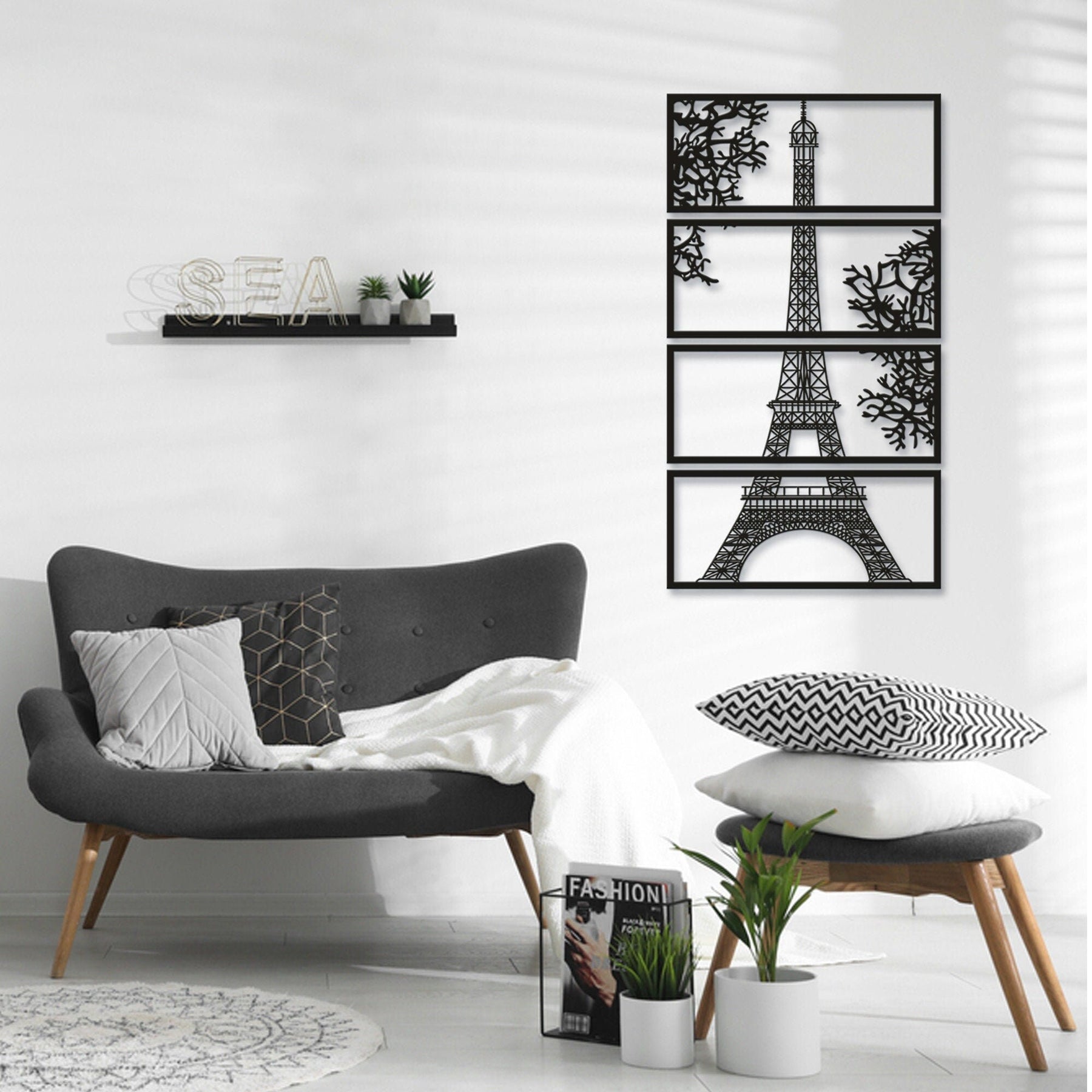 Wooden Eiffel Tower Wall Decor - WA 815