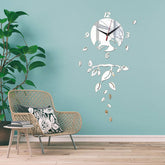 Luxury 3d Tree Acrylic Mirror Wall clock - PC 215