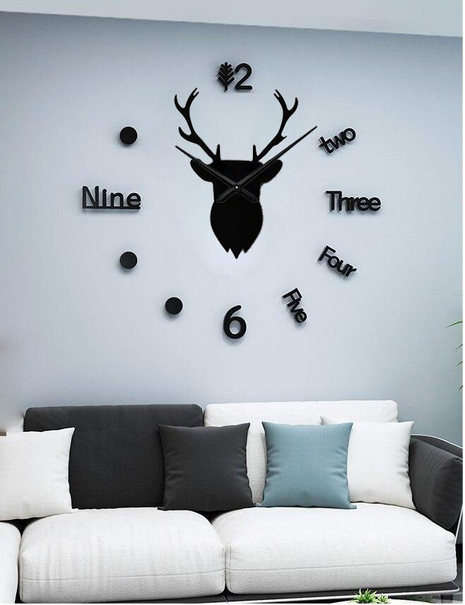 Deer Wall Clock Large - Hot Selling markhor - 3D 501