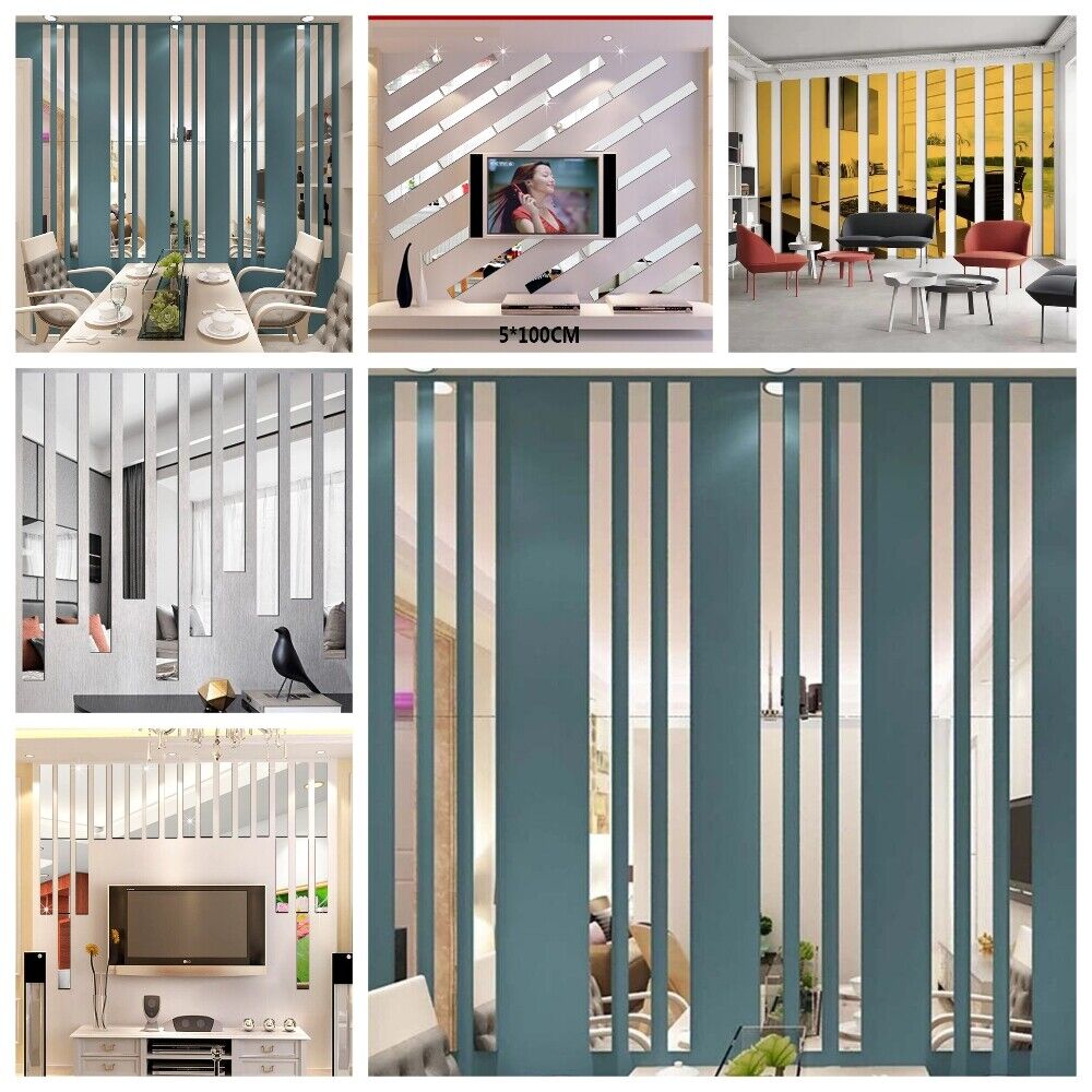 Acrylic 3D Mirror Wall Strips for Home and Office Decor - WM 708