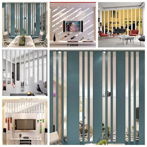 Acrylic 3D Mirror Wall Strips for Home and Office Decor - WM 708