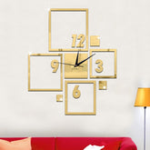 Gold with number Acrylic wall clock for home decor - PC 217